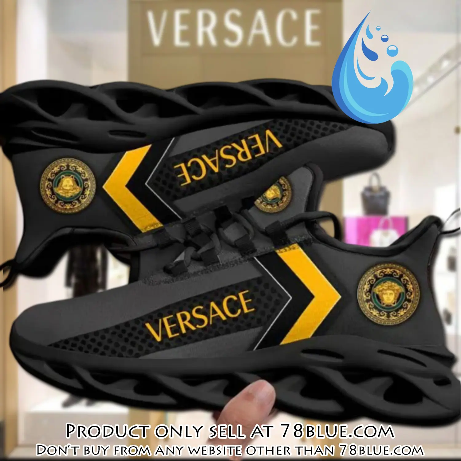 Versace black premium max soul shoes luxury brand gifts for men women 78b0535494